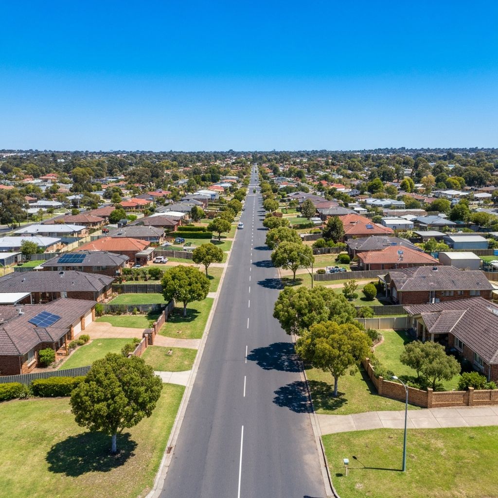 Residential street in Piara Waters